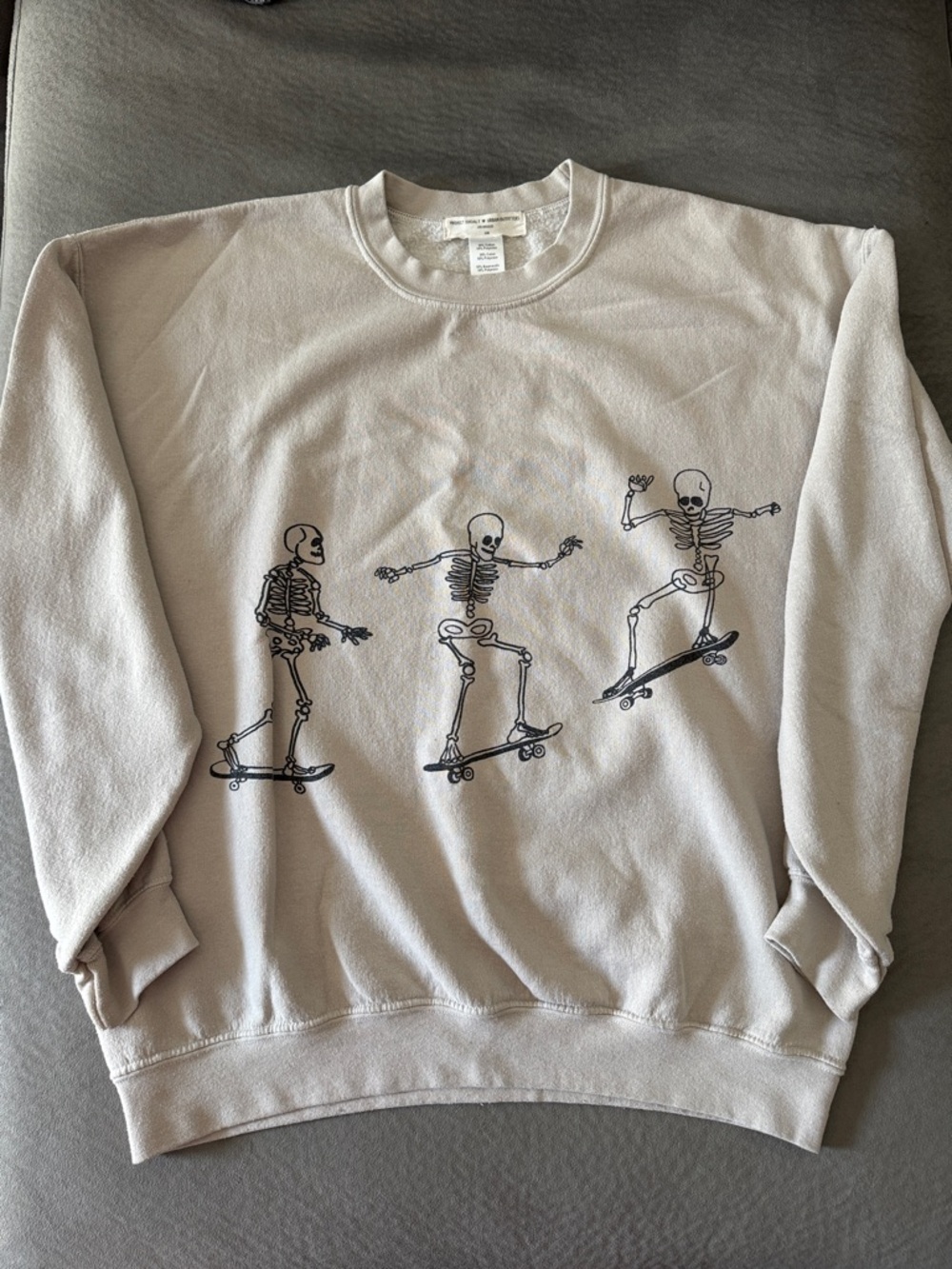Project Social T x Urban Outfitters Skeleton Skateboard Graphic Crewneck - S/M